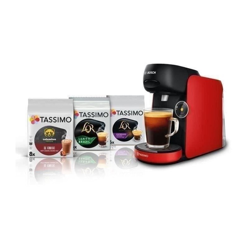 Machine a café + 3 packs T-discs - BOSCH - TASSIMO FINESSE TAS163E - 1400 W -...
