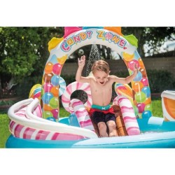 Aire de jeux Piscine enfant gonflable - INTEX - Royaume des bonbons - 295 x 1...