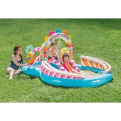 Aire de jeux Piscine enfant gonflable - INTEX - Royaume des bonbons - 295 x 1...
