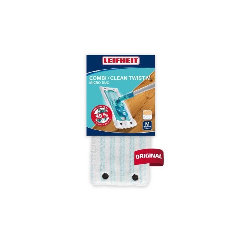 Housse micro duo Leifheit 55320, housse de rechange en microfibres pour balai...