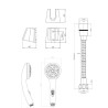 Pommeau de douche ROUSSEAU Heko - Flexible 1J ANTI CALCAIRE STOP'O chromé - G...