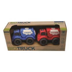 Petites Voitures - LEXIBOOK - Mini police+camion pompier - Rouge et bleu - Ex...