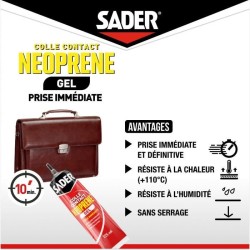 Colle contact néoprene gel extra forte - SADER - Tous matériaux - Prise imméd...