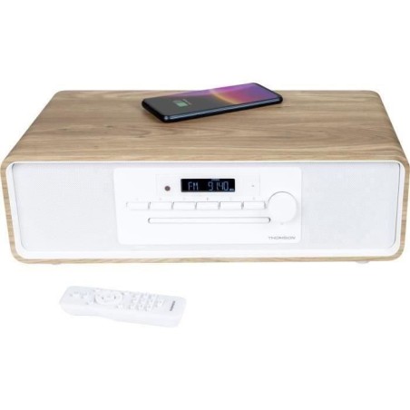 Micro-chaîne Bluetooth - THOMSON - Blanche et Noire - Radio FM/CD/MP3/USB, 60...
