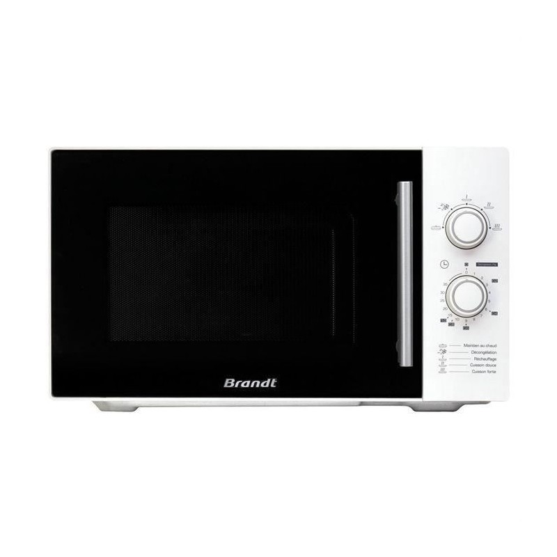 Micro-ondes monofonction BRANDT SM2602W - Blanc - 26 L - 5 niveaux de puissan...