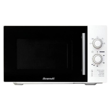 Micro-ondes monofonction BRANDT SM2602W - Blanc - 26 L - 5 niveaux de puissan...