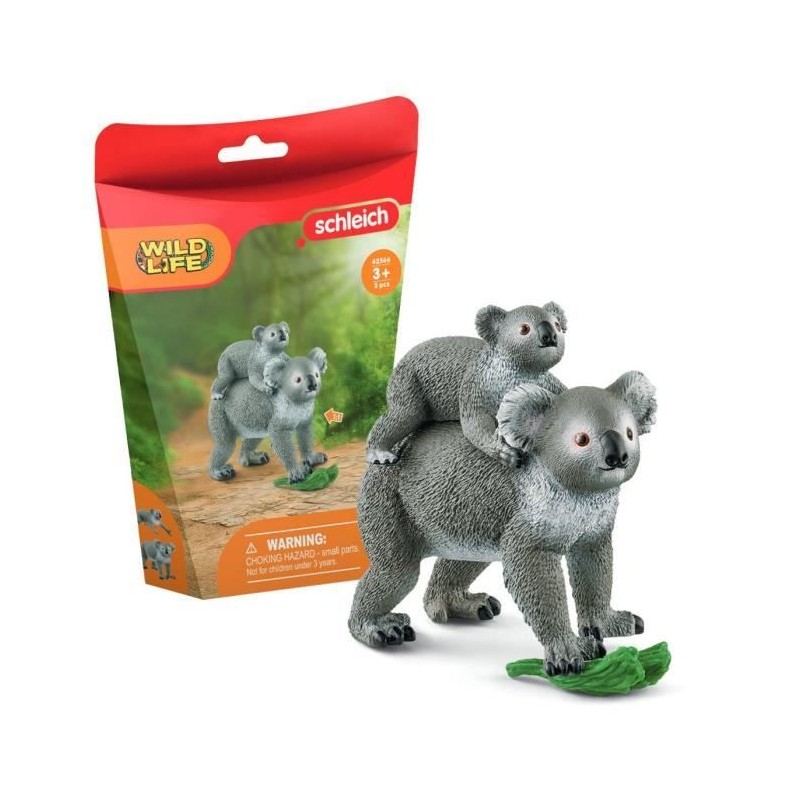 Figurine Maman et Bébé Koala, pour enfants des 3 ans,  13,6 x 5,8 x