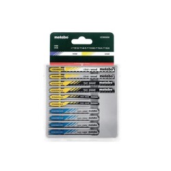 Lames pour scies sauteuses METABO - Lot de 10 - Bois, métal, plastique - HCS/HSS