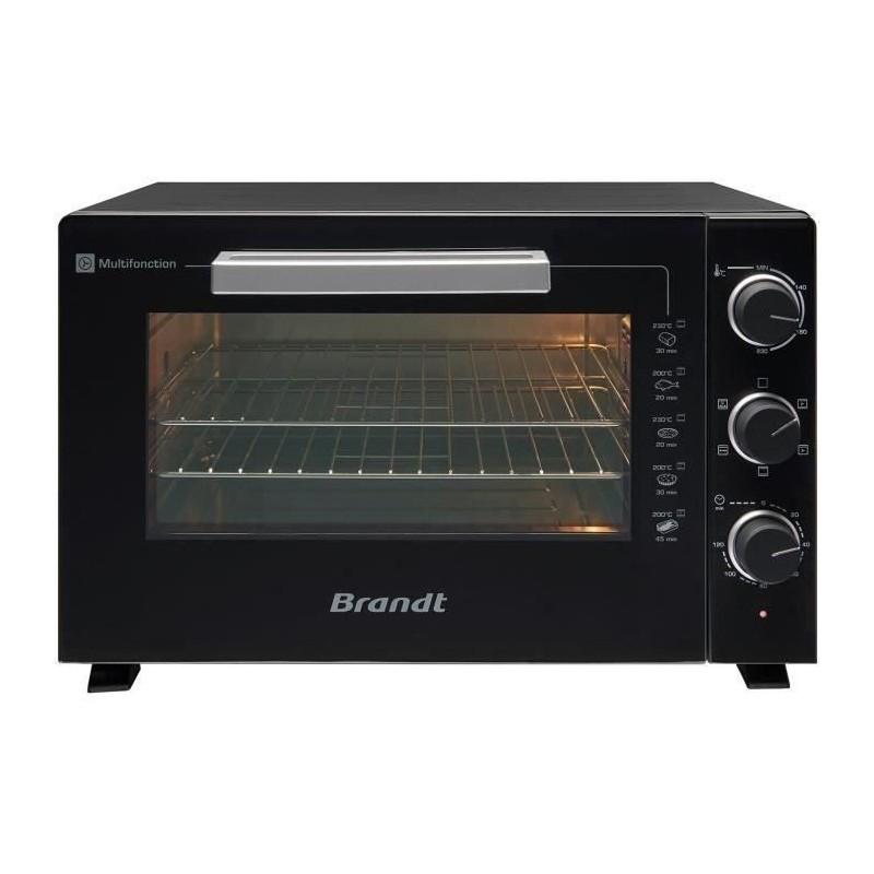 BRANDT Four multifonction 46L 1800 Watts tournebroche FC469MUB noir