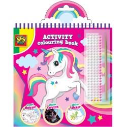 Cahier d'activités de coloriage a paillettes 3 en 1