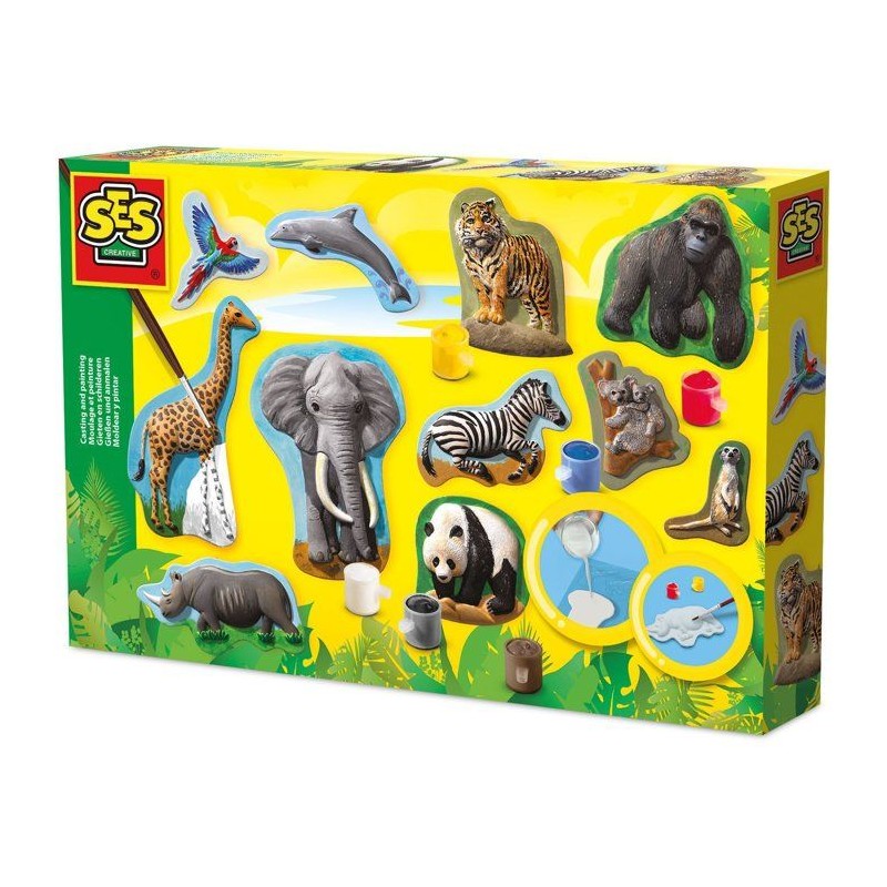 Moulage et peinture - SES CREATIVE - Hobby - Animaux - Plâtre Lavable