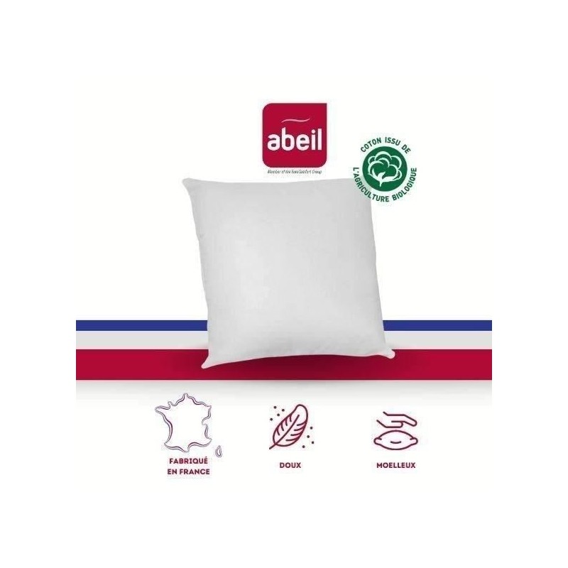 Oreiller Bio' Mouv - 60 x 60 cm - 100% coton Bio - ABEIL