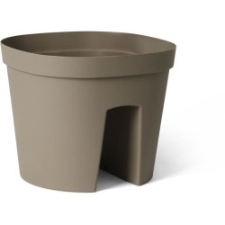 Pot balustrade - GARDEN ID Smile - Taupe 30 cm - S'adapte a toutes les balust...