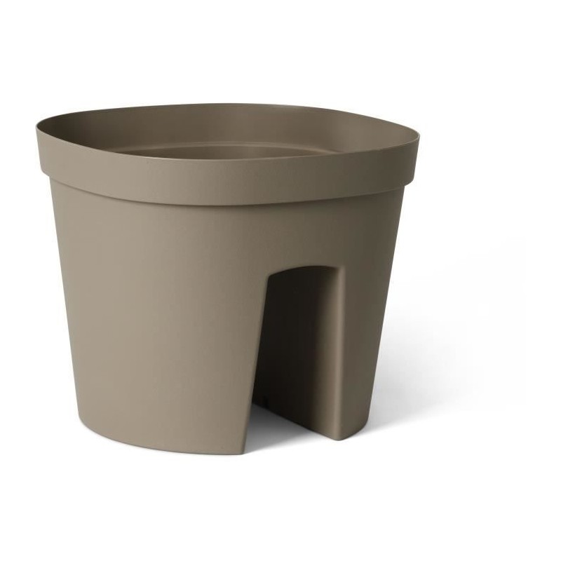 Pot balustrade - GARDEN ID Smile - Taupe 30 cm - S'adapte a toutes les balust...