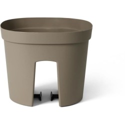 Pot balustrade - GARDEN ID Smile - Taupe 30 cm - S'adapte a toutes les balust...