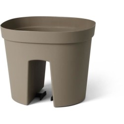 Pot balustrade - GARDEN ID Smile - Taupe 30 cm - S'adapte a toutes les balust...