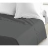 Drap Plat - LOVELY HOME - 100% coton - 240 x 300 cm - Gris Foncé