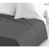 Drap Plat - LOVELY HOME - 100% coton - 240 x 300 cm - Gris Foncé