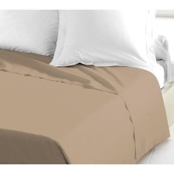 Drap Plat - LOVELY HOME - 100% coton - 240 x 300 cm - Beige
