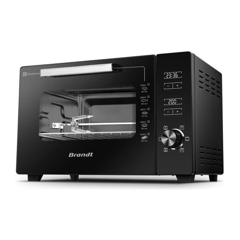 BRANDT - FC406MHB - Mini four 40L - Dimensions plat : 29*38 cm - Réglage de l...