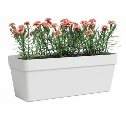 ARTEVASI Jardiniere CAPRI - Rectangulaire - Plastique - Blanc L49,9 x P20 x H...