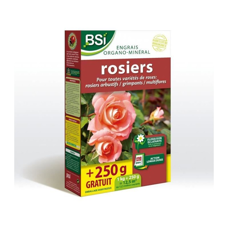 BSI - Engrais Bio - Pour Tous Les sortes De Rosiers - Floraison Éclatante - A...