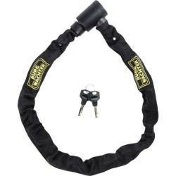 Antivol vélo chaîne - BURG WACHTER - 580 90 BLACK - Acier 6 mm - Textile haut...