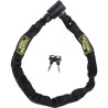 Antivol vélo chaîne - BURG WACHTER - 580 90 BLACK - Acier 6 mm - Textile haut...