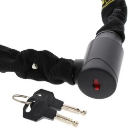 Antivol vélo chaîne - BURG WACHTER - 580 90 BLACK - Acier 6 mm - Textile haut...