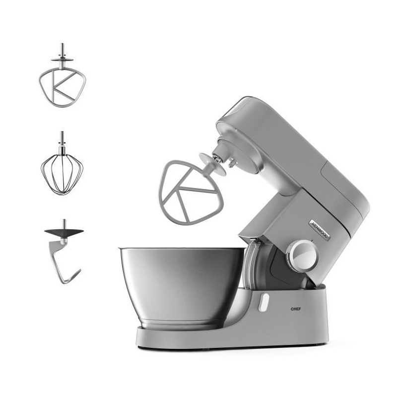 Robot pâtissier Chef - KENWOOD - KVC3100S - Bol Inox 4,6 L - Pétrin, fouet et...