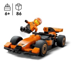 LEGO City 60442 Voiture de course McLaren avec pilote de F1 - Jouet pour garç...