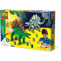 Dinosaure en bois qui brille dans le noir - Kit de bricolage - SES