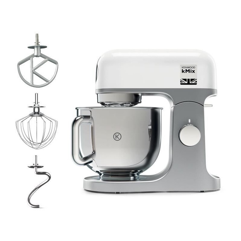 Robot pâtissier kMix KENWOOD KMX750WH - Blanc - 1000 W - Bol acier inoxydable...