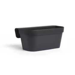 Jardiniere+crochet - GARDEN ID Star - Noir-Anth 50 x 21 cm - Fixation facile ...