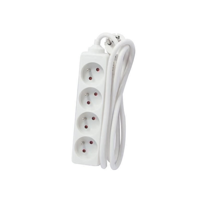 CHACON Bloc multiprise 4 prises 16A 3m blanc