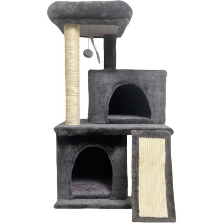 FLOPI Arbre a chat gris foncé- 44,5 x 48 x 86 cm - Gris foncé - 1 plateforme,...