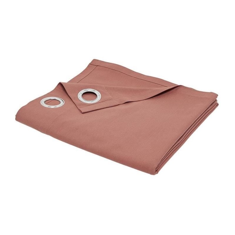 Rideau a oeillets TODAY - 140x240cm - 100% Coton - Terracotta