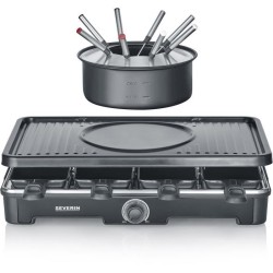Appareil a raclette et fondue SEVERIN - RG2347 - Jusqu'a 8 personnes - 1400W