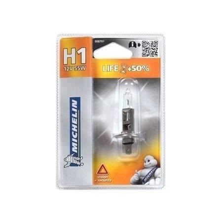 Ampoule H1 LIFE+100% 55W - MICHELIN -Feu de croisement, route, antibrouillard.