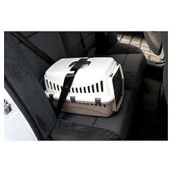 KERBL - Box de transport pour chien- EXPEDITION - Creme/Bordeaux - 48x32x32cm...