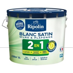 RIPOLIN Peinture blanche pour murs et plafonds - sous-couche intégrée - Blanc...