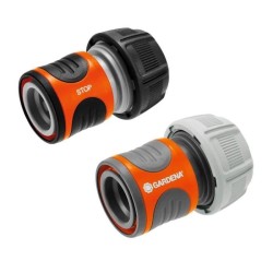 GARDENA raccords rapide et Aquastop Ø19 mm–Pour début et fin de tuyau– Avec l...