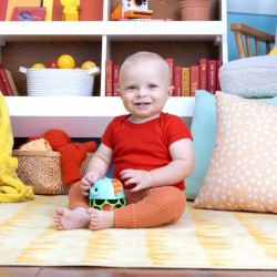 BRIGHT STARTS Hochet musical lumineux -- Giggle & Glow - Jouet éléphant - Oba...