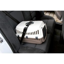 KERBL - Box de transport pour chien - EXPEDITION - 48x32x32cm - Creme et taup...