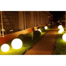 LUMISKY - Boule lumineuse filaire pour extérieur LED - blanc BOBBY - Ø50cm cu...