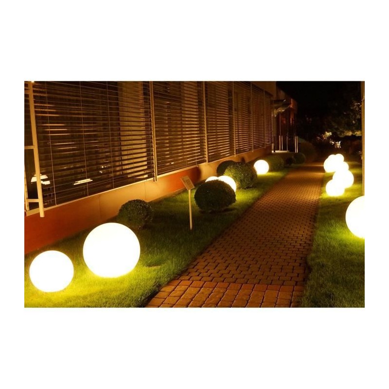 LUMISKY - Boule lumineuse filaire pour extérieur LED - blanc BOBBY - Ø50cm cu...