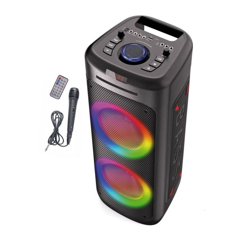 Enceinte bluetooth karaoké - INOVALLEY - MS06CD - 1000W - Bluetooth 5.0 - Lec...