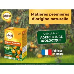 SOLABIOL Engrais agrumes - 1,5kg - Favorise la fructification - Nutrition lon...