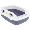 Bac a litiere - TRIXIE - Delio - Rebord - Imprimé Gris et blanc - 38 × 20 × 5...