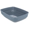 Bac a litiere - TRIXIE - Delio - Rebord - Imprimé Gris et blanc - 38 × 20 × 5...